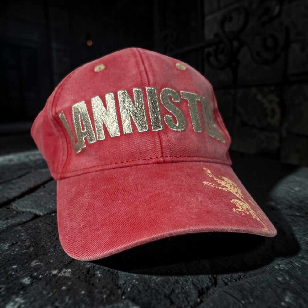 Game of Thrones Lannister Baseball Hat Red Distressed Calhoun Sportswear Cap GOT